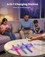 Station de charge multi-bandes pour Magic Band, charge rapide en 90 minutes, chargeur léger et facile à transporter à 4 emplacements pour Magicband+