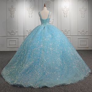 Vestidos de Fiesta Elegantes Azules con Escote Corazón para Mujer, Jancember 9944-1 - Product Image 3
