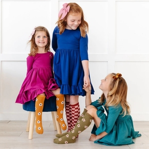 Robe d'été décontractée à volants en bambou biologique pour bébé fille, manches courtes, collection Hot Sale - Product Image 1