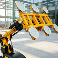 Robot de vitrage électrique mobile à direction flexible, équipement de levage de verre par aspiration pour zones de construction étroites