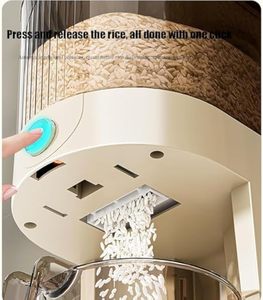Easy Access 5kg <strong>Plastic</strong> PP Rice Dispenser Translucent Lid Moisture-proof Kitchen Cereal Dispenser Sealed <strong>Storage</strong> <strong>Container</strong> for - Product Image 4