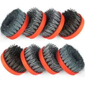 4 Inch 110mm Round Abrasive Diamond Antique Brush Nylon Antique Brush Limpeza para Mármore e Granito Superfície Polimento