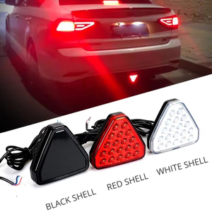 12V Triangle Rear Third Brake <b>Light</b> Flashing Safety Warning Lamp Car Tail Stop Signal <b>Light</b> Retrofit - Product Image 1