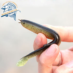 Señuelo de <span class=keywords><strong>Anguila</strong></span> de Loach, cebo suave de lubina biónica de plástico Artificial, 70mm, 100mm, venta al por mayor de fábrica - Product Image 2