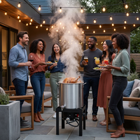 Kit de friteuse à propane d'extérieur de 30 Qt avec brûleur de 50 000 BTU, pot en aluminium et régulateur certifié CSA pour dinde de 13 lb