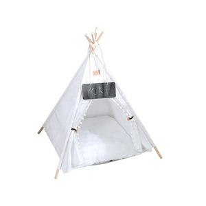 Tente tipi Portable et pliable pour animaux <span class=keywords><strong>de</strong></span> compagnie, idéale comme <span class=keywords><strong>lit</strong></span> <span class=keywords><strong>de</strong></span> couchage pour chiot ou chat, vente <span class=keywords><strong>en</strong></span> gros - Product Image 1