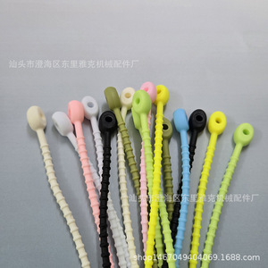 Attache-câble en silicone TPR de 18 cm, réutilisable, porte-clés, pendentif de bijoux, accessoire de la vie quotidienne - Product Image 2