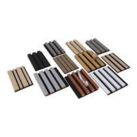 Panneau acoustique en bois personnalisable MDF+PET, panneau acoustique en bois à lattes pour la décoration des murs et des plafonds