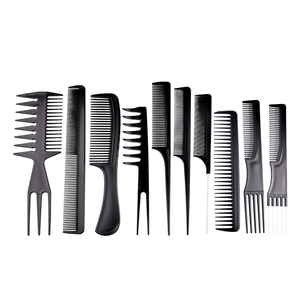Cutting Comb Good Sales Cutting Comb For Hairdresser Comb Sets 10 Pcs Black Barber Hair Comb Set