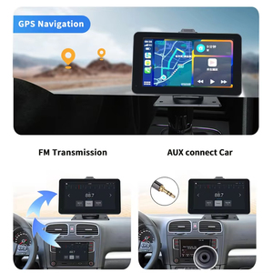 เครื่องเล่นวิทยุติดรถยนต์แบบพกพาหน้าจอสัมผัส 7 นิ้ว รองรับ Universal Wireless CarPlay พร้อม GPS ในตัว และ Android Auto - Product Image 4
