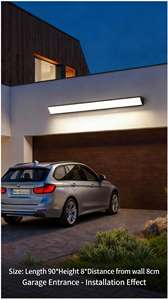 Solarbetriebene LED-Wandleuchte mit Bewegungssensor, wasserdicht, Aluminium-Polycarbonat, 3-farbige Gartenbeleuchtung für den Außenbereich - Product Image 4