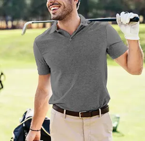 Custom Men's Short-Sleeved Sports Casual POLO Shirt With Button Knitted Fabric Smart Casual Style OEM Service Available