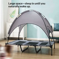 Lit de chien surélevé et imperméable en tissu Oxford et fer, avec tente intégrée, pour l'extérieur – Vente directe usine – Meilleure vente