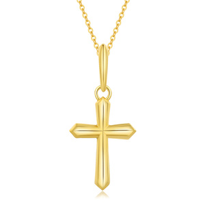 Pendentifs de luxe faits à la main en forme de croix, or massif 18 carats, personnalisés, pour usage quotidien, tendance, haute qualité, plaqués rhodium, pour enfants - Product Image 1