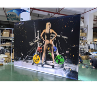 Bannière lumineuse LED en aluminium de 10 pieds avec marquage personnalisé en couleur, pour exposition, publicité intérieure, boîtes lumineuses suspendues