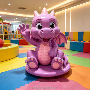 A165 Popolare Scultura in FRP di Drago Alato Seduto, Statua Cartoon Lucidata a Mano Senza Giunture, Decorazione per Interni di Hotel e Hall - Product Image 2