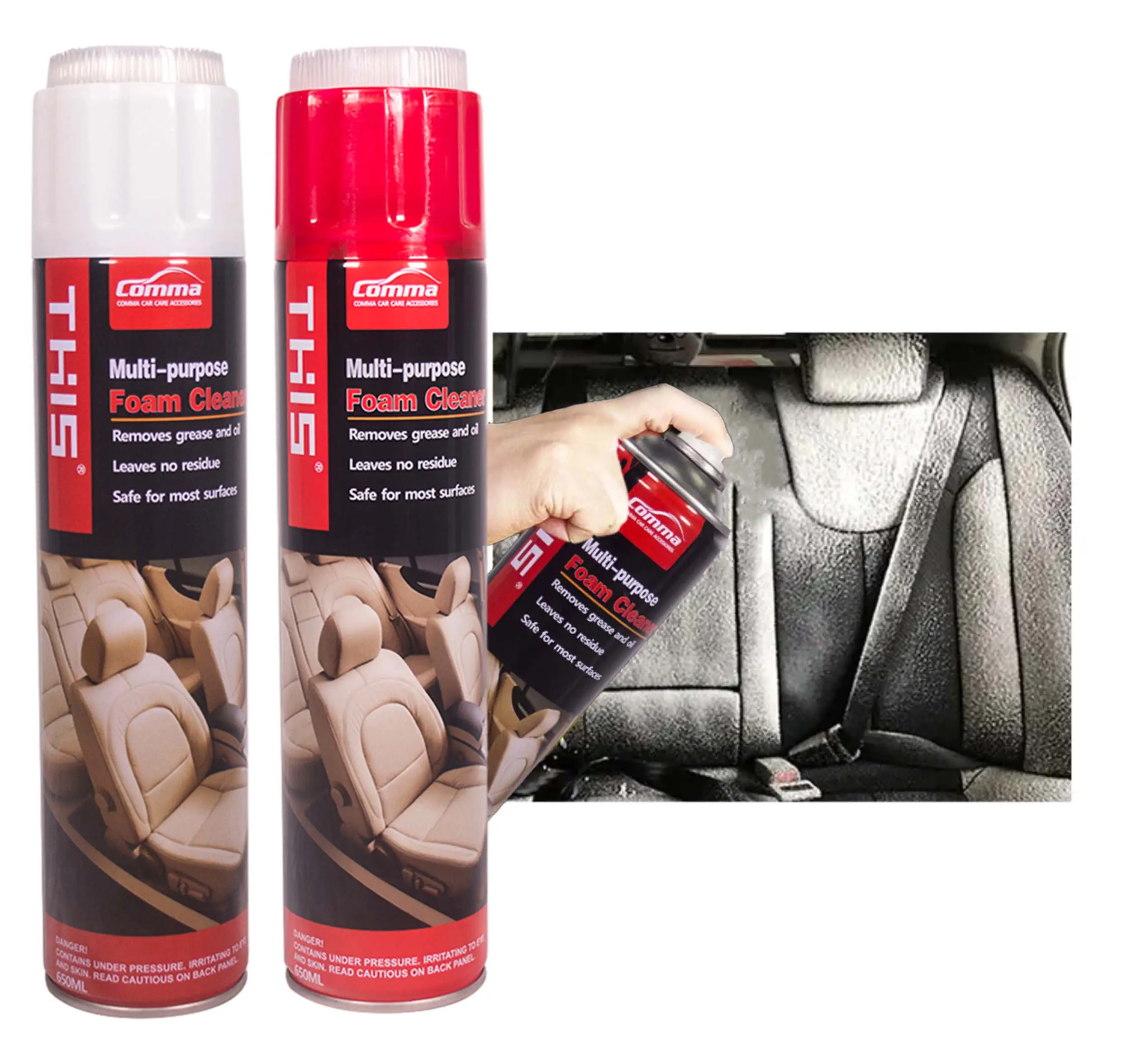 Multi-purpose Best for cleaning seat vehicle interior care cleaning foam cleaner