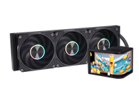 Radiateur CPU incurvé à haute efficacité 360 mm, écran LCD, refroidissement liquide ARGB, refroidisseur d'eau pour CPU, refroidisseur liquide AIO pour boîtier d'ordinateur