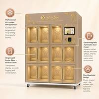 Kiosque automatique Yunyin 24h/24 pour la vente de fleurs fraîches avec refroidissement par compresseur et Wi-Fi pour centres commerciaux, hôtels, mariages, boutiques et marchés.