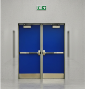 <span class=keywords><strong>Porte</strong></span> coupe-feu en acier à double battant certifiée UL CE, en acier galvanisé <span class=keywords><strong>de</strong></span> 0,8 mm, épaisseur <span class=keywords><strong>de</strong></span> 45 mm, résistance au feu <span class=keywords><strong>de</strong></span> <span class=keywords><strong>90</strong></span> minutes, avec barre <span class=keywords><strong>de</strong></span> poussée - Product Image 2