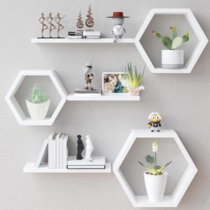 Estantes Flotantes <span class=keywords><strong>de</strong></span> <span class=keywords><strong>Madera</strong></span> <span class=keywords><strong>para</strong></span> Pared, Juego <span class=keywords><strong>de</strong></span> 6 Estantes Hexagonales <span class=keywords><strong>de</strong></span> <span class=keywords><strong>Madera</strong></span> <span class=keywords><strong>de</strong></span> Pino <span class=keywords><strong>para</strong></span> Fotos, Plantas, Estantes Rústicos Tipo Panal - Product Image 1