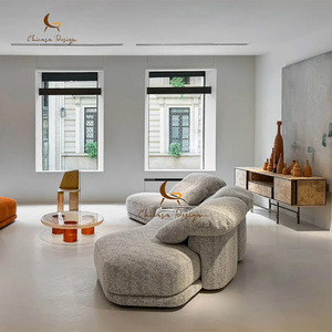Canapé inclinable moderne, ensemble modulaire en tissu, mobilier de salon de luxe, sectionnel incurvé d'angle - Product Image 2