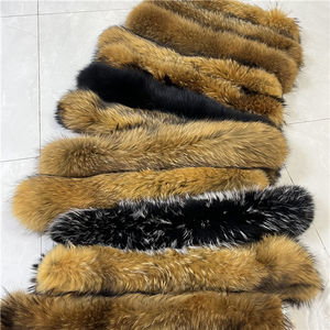 Cuello de abrigo de invierno para mujer de piel de mapache real - Product Image 5