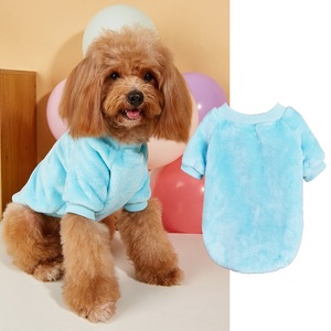 Abrigos de Otoño para Mascotas en Color Coral Sólido, Cálidos y Cómodos, Pijamas de 2 Patas para Perros y Gatos Pequeños - Product Image 2