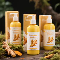 Lotion corporelle au curcuma pour soins de la peau arbutine kojique et papaye pour blanchir et nourrir
