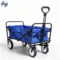 Chariot de camping pliable robuste de 150 L avec capacité de charge de 200 kg, chariot utilitaire portable pour le jardin, la plage et les activités de plein air