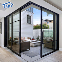 Portes coulissantes étroites en aluminium à rupture de pont thermique, prix de gros, cadre fin pour salon, balcon, terrasse, porte coulissante élégante