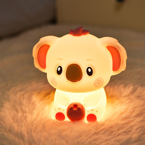 <span class=keywords><strong>Veilleuse</strong></span> <span class=keywords><strong>Koala</strong></span> Mignonne en Silicone LED Rechargeable, Lampe de Chevet pour Bébé, Chambre d'Enfant, Lumière de Sommeil pour Enfants - Product Image 1