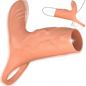 Penisringvibrator voor mannen 10X erotisch seksspeeltje met massage en zakje met 2 ml glijmiddel voor Casais <span class=keywords><strong>China</strong></span> - Product Image 1