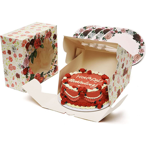 Plastic Cake Boxes Decorative Cake Box Covers White Bakery Boxes For Pie And Cookie Guaranteed Quality Hot Sale