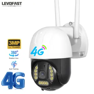 Levofast 2024 nova câmera 4G HD Starlight versão noturna em cores 3MP PIR rastreamento automático 4G CCTV tipo luz estrela câmera