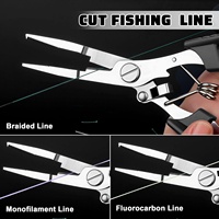Petites pinces de pêche, ciseaux, coupe-tresses, outils de pêche en acier inoxydable, pinces à anneaux brisés, dégorgeoirs