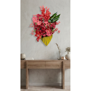 Bouquet de fleurs artificielles rouges, arrangement floral de luxe, centre de table décoratif pour la maison, couronnes et guirlandes décoratives - Product Image 2