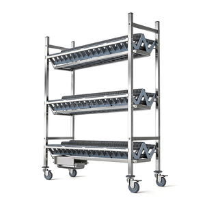 <span class=keywords><strong>Chariot</strong></span> <span class=keywords><strong>de</strong></span> rangement à <span class=keywords><strong>3</strong></span> niveaux en acier inoxydable pour cuisine avec bac <span class=keywords><strong>de</strong></span> récupération des eaux - Product Image 6