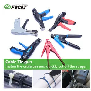 FSCAT Self-locking Red Nylon Cable Tie Making Machine Plastic Pa66 Uv Wire Ties