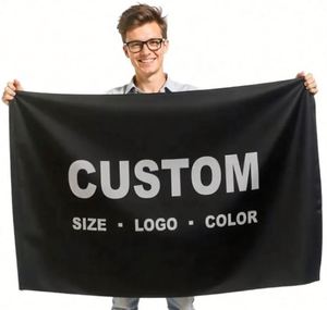 Banderas con Logotipo Impreso Personalizado, Banderas Personalizadas de Doble Cara 3x5, Banderas de Alta Calidad para Exteriores de Doble Cara - Product Image 1