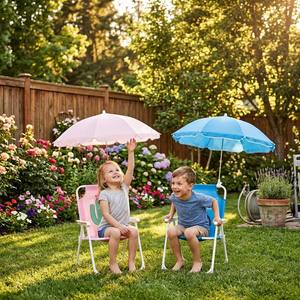<span class=keywords><strong>Silla</strong></span> <span class=keywords><strong>Plegable</strong></span> para Niños <span class=keywords><strong>con</strong></span> Toldo, Ligera y Portátil para Exteriores, Playa y Senderismo - Product Image 2