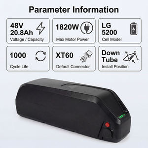 Batería de Litio para Bicicleta Eléctrica de 48V 20.8Ah, Marca German Stock, con Celdas de Grado A de 5200mAh y BMS de 50A para Bicicletas con Llantas Anchas - Product Image 4