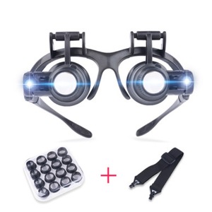SKYWAY Multifunctional <strong>Watch</strong> <strong>Repair</strong> 2.5X 4X 6X 8X 10X 15X 20X 25X Eye Lens Led Light Headband <strong>Magnifying</strong> Eye Glasses - Product Image 3