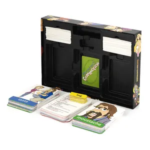 Özel yapılmış çift konuşma oyun kartları güverte baskı çiftler mukavva oyunları yetişkin üreticisi kutusu ile