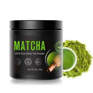Label pribadi bubuk teh hijau Matcha Grade organik untuk teh Macha penurun berat badan