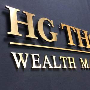 Logo potongan Laser kustom untuk bisnis dalam ruangan/luar ruangan tidak bercahaya tahan air IPX6 tanda huruf logam disikat bangunan tahan karat - Product Image 2