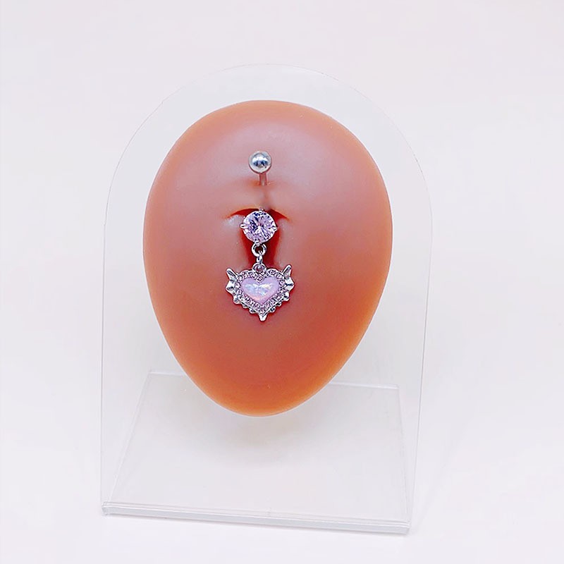 Anillo para ombligo rosa 2