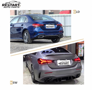 Kit Carrozzeria Restart per Mercedes-Benz <span class=keywords><strong>Classe</strong></span> <span class=keywords><strong>A</strong></span> W177 2019-2024 Stile A45 <span class=keywords><strong>AMG</strong></span> con Paraurti Anteriore e Posteriore, Diffusore, Minigonne Laterali e Griglia - Product Image 4