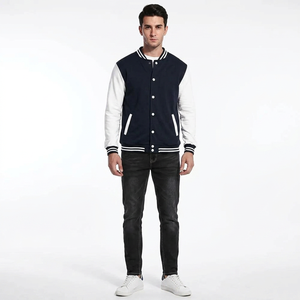 High Quality Custom <b>Long</b> Sleeves Bomber Varsity Winter <b>Jacket</b> Stand Collar Front Logo Breathable Outdoor Utility Classic Vintage - Product Image 1