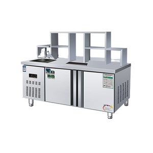 Congelatori da banco, Frigoriferi per bar e tè, Refrigeratori per bevande, Vetrina espositiva multi-banco per supermercati con cassetto e ripiano superiore - Product Image 1
